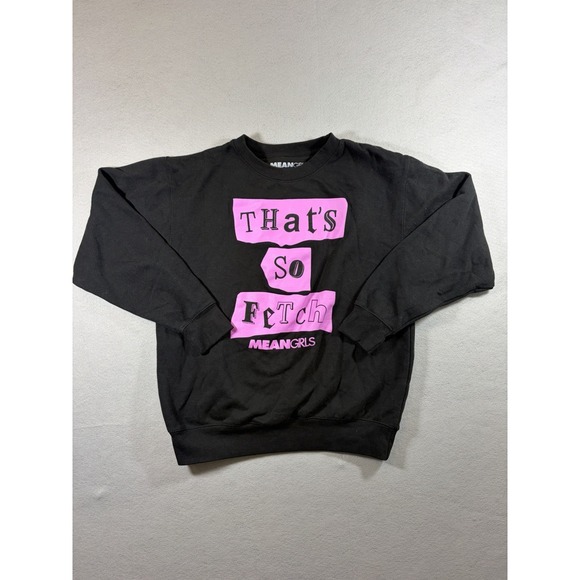 The Unbranded Brand Tops - Women's Mean Girls That's So Fetch Graphic Sweatshirt Black Size Small Preppy